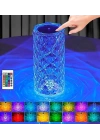3D Elmas Kristal Şarjlı Dokunmatik Kumandalı Led Masa Lambası