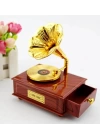 Nostaljik Gramofon Hareketli Müzik Kutusu