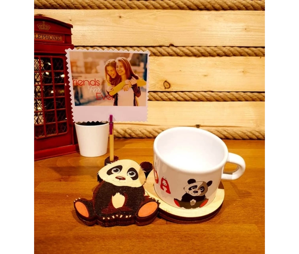 Panda 3D Figürlü Kupa Arkadaşa Hediye