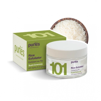 Пилинг-скраб с рисом Purles 101 Rice Exfoliator для мягкого очищения и сияния кожи 50 ml