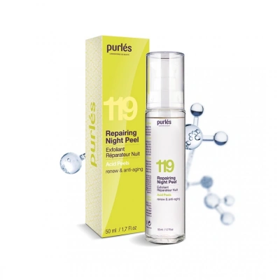 119 Purlés Acid Peels Repairing Night Peel Pегенирирующий крем гель ночной с Aha кислотами  50 ml