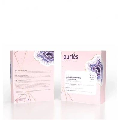 18.2 Purlés Lifting Hydrogel Mask SET Lifting Etkili Kırışıklık Karşıtı Hidrojel Maske 5 adet
