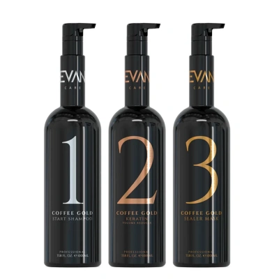 Coffee Gold Keratin Salon Promo Set 3* (Step 1 Shampoo, Step 2 Keratin, Step 3 Mask) 1000 ml