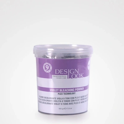 Desinglook Violet Bleaching Powder 9 Tones with Plex and Hyaluronic Acid · 500 GR