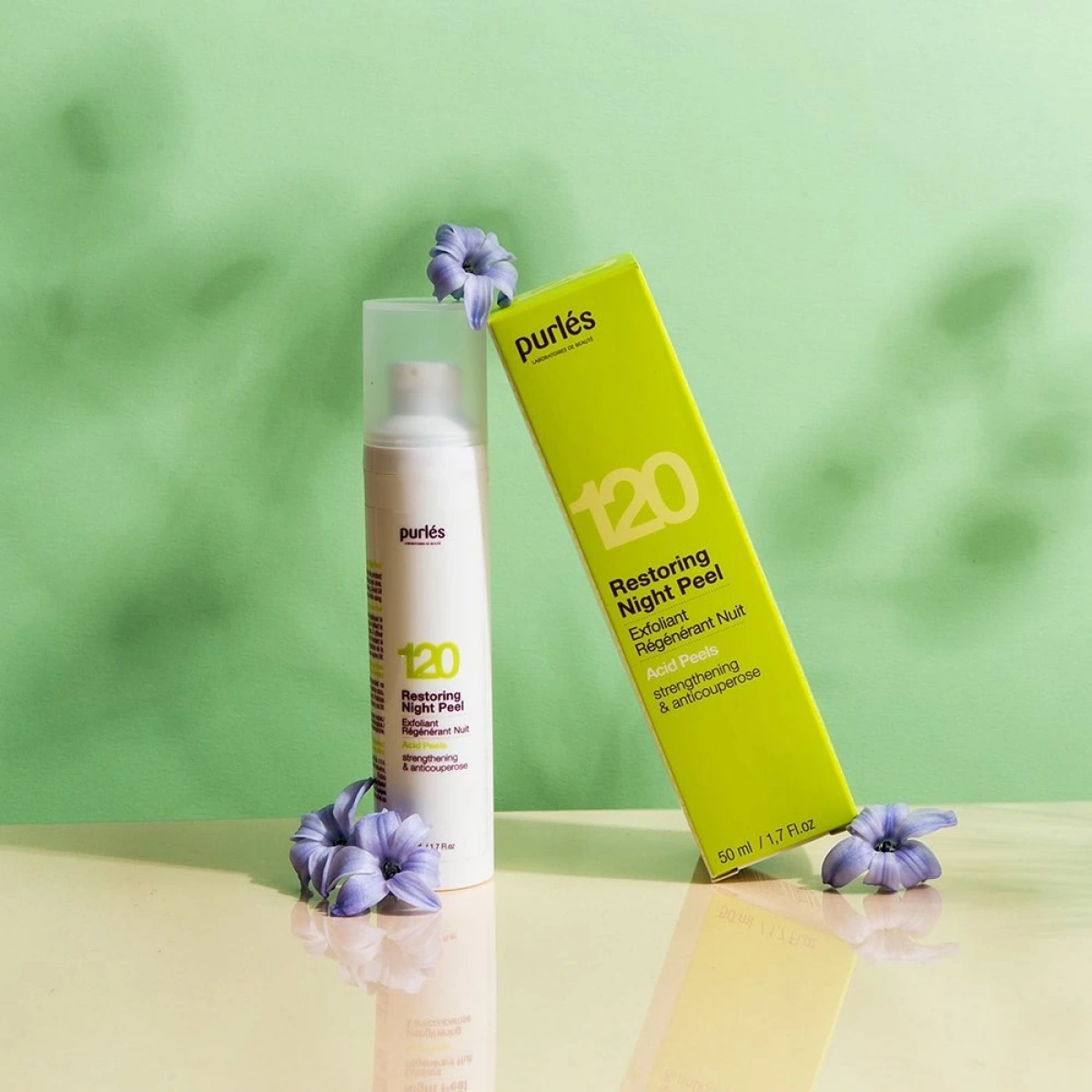 120 Purlés Restoring Night Peel Säurepeelings Regenerierendes Nachtpeeling 50 ml