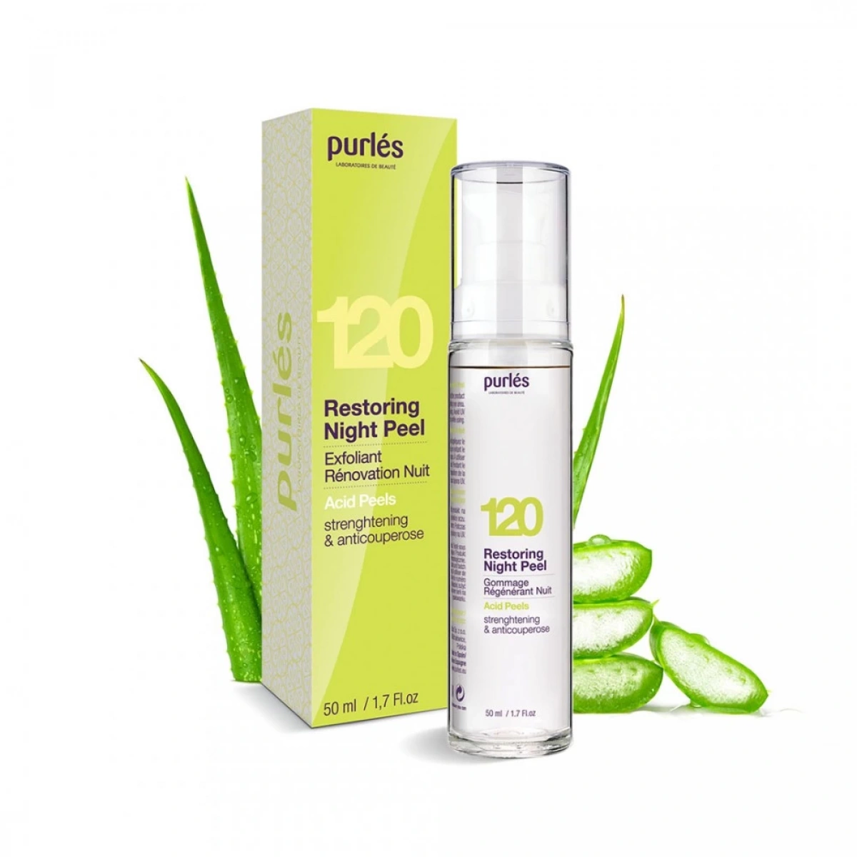 120 Purlés Restoring Night Peel Säurepeelings Regenerierendes Nachtpeeling 50 ml