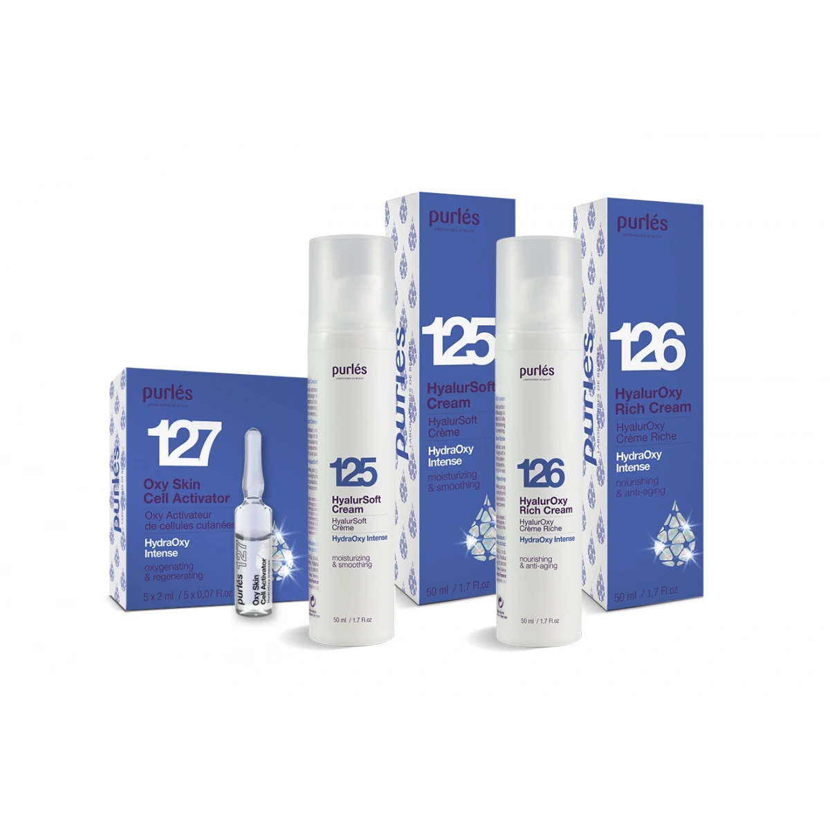 125 Purlés HyalurSoft Tüm Ciltler için Hyaluronik Asit Nemlendirici Yüz Kremi 50 ml