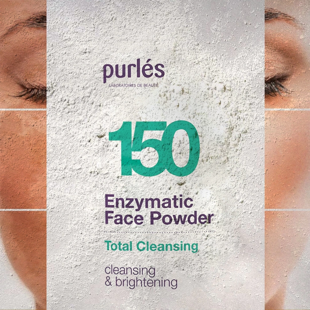 150 Purlés Enzymatic Face Powder Ензимна пудра для очищення шкіри обличчя та сяйва 100 ml