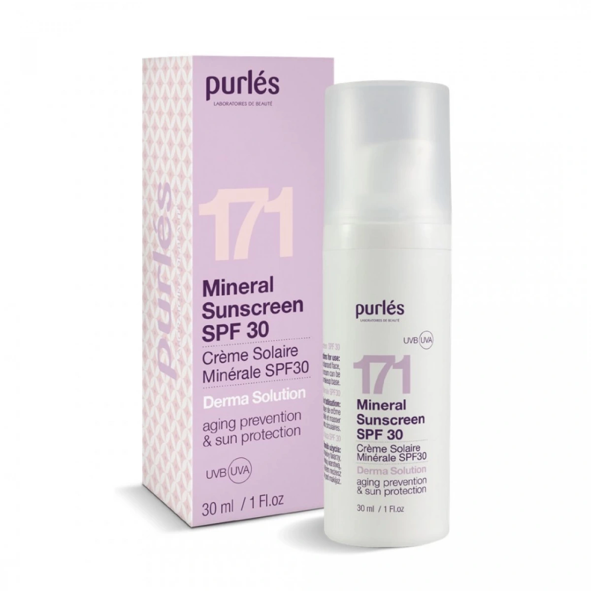 171 Purlés SPF 30 Mineral Güneş Kremi Hassas Ciltler için Mineral Bazlı Güneş Kremi 50 ml