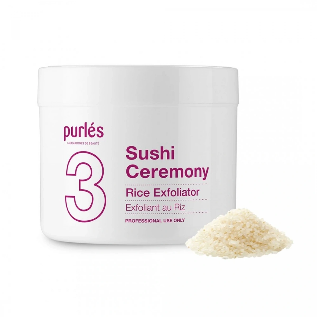 Purlés 3 Rice Exfoliator - Gentle Rice Scrub for Smooth & Radiant Skin 200 ml