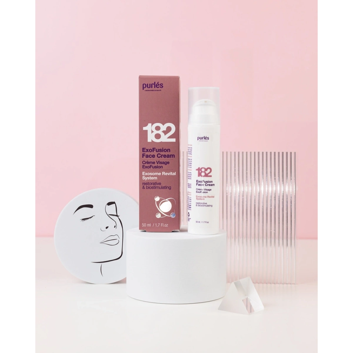 182 Purlés ExoFusion Face Cream Ekzosomlu Yenileyici Yaşlanma Karşıtı Yüz Kremi 50 ml