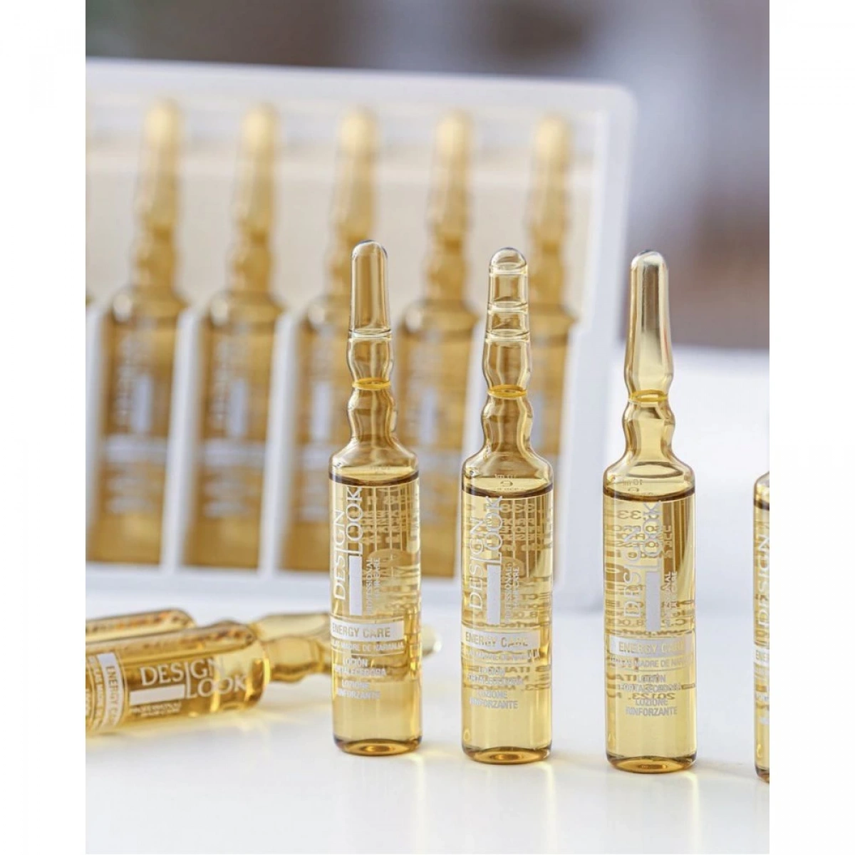 Designlook Energy Care Haarausfallvorbeugendes und stärkendes pflanzliches Serum 12 x 10 ml
