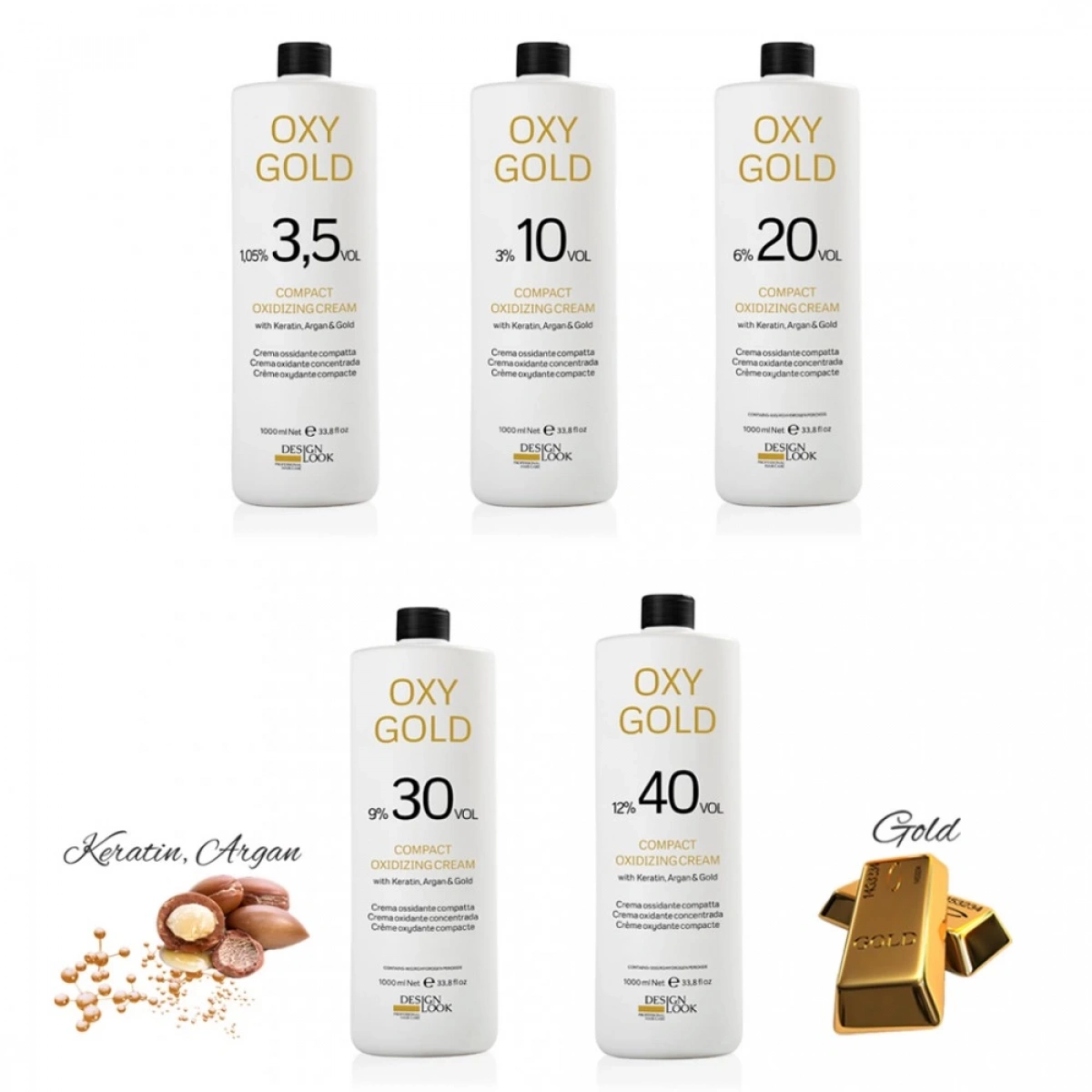 Designlook Gold Color Oxy Krem Oksidan 1000 ml 1000 ml