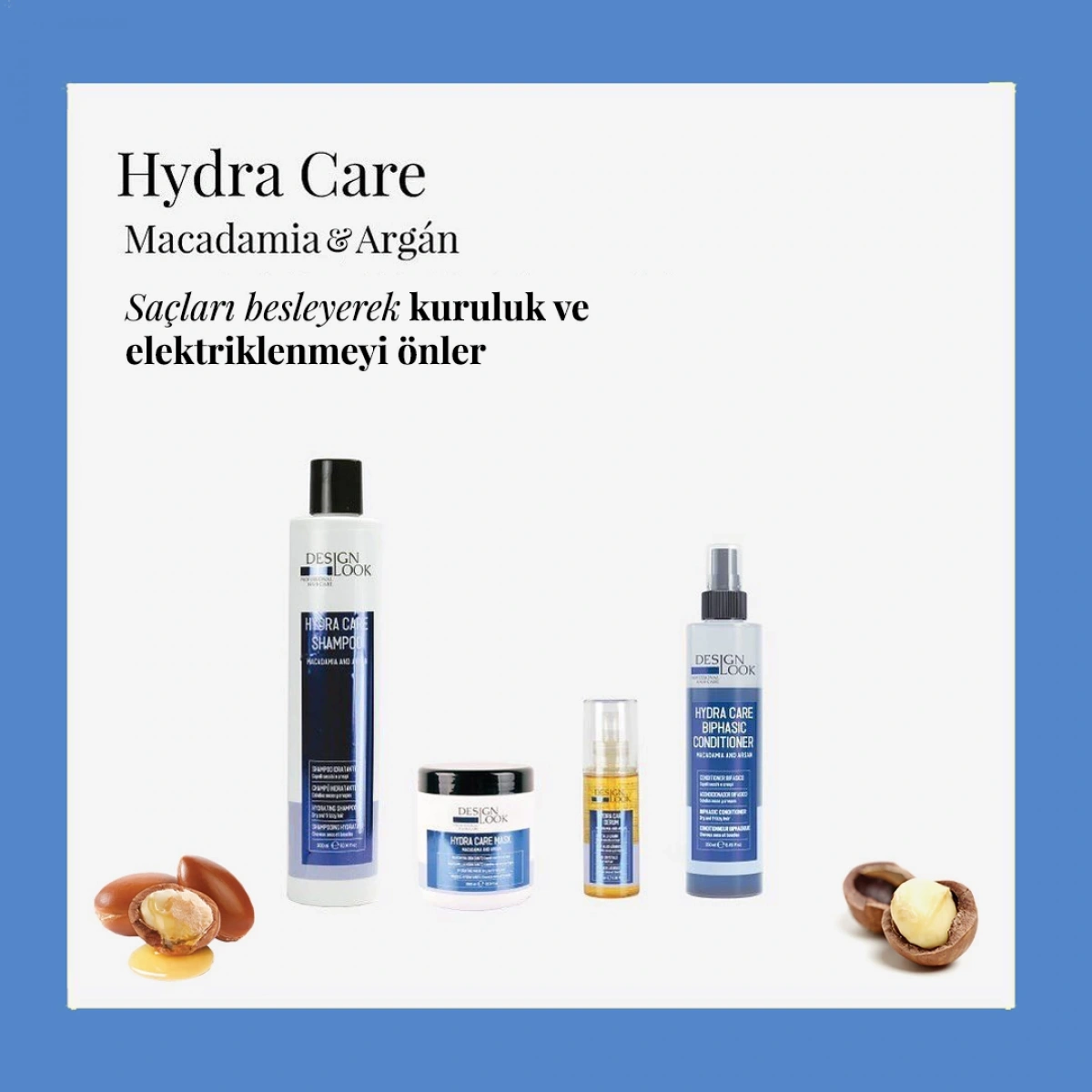 Design Look Hydra Care Kuru Kabaran Saçlar İçin Nemlendirici 3lü Set