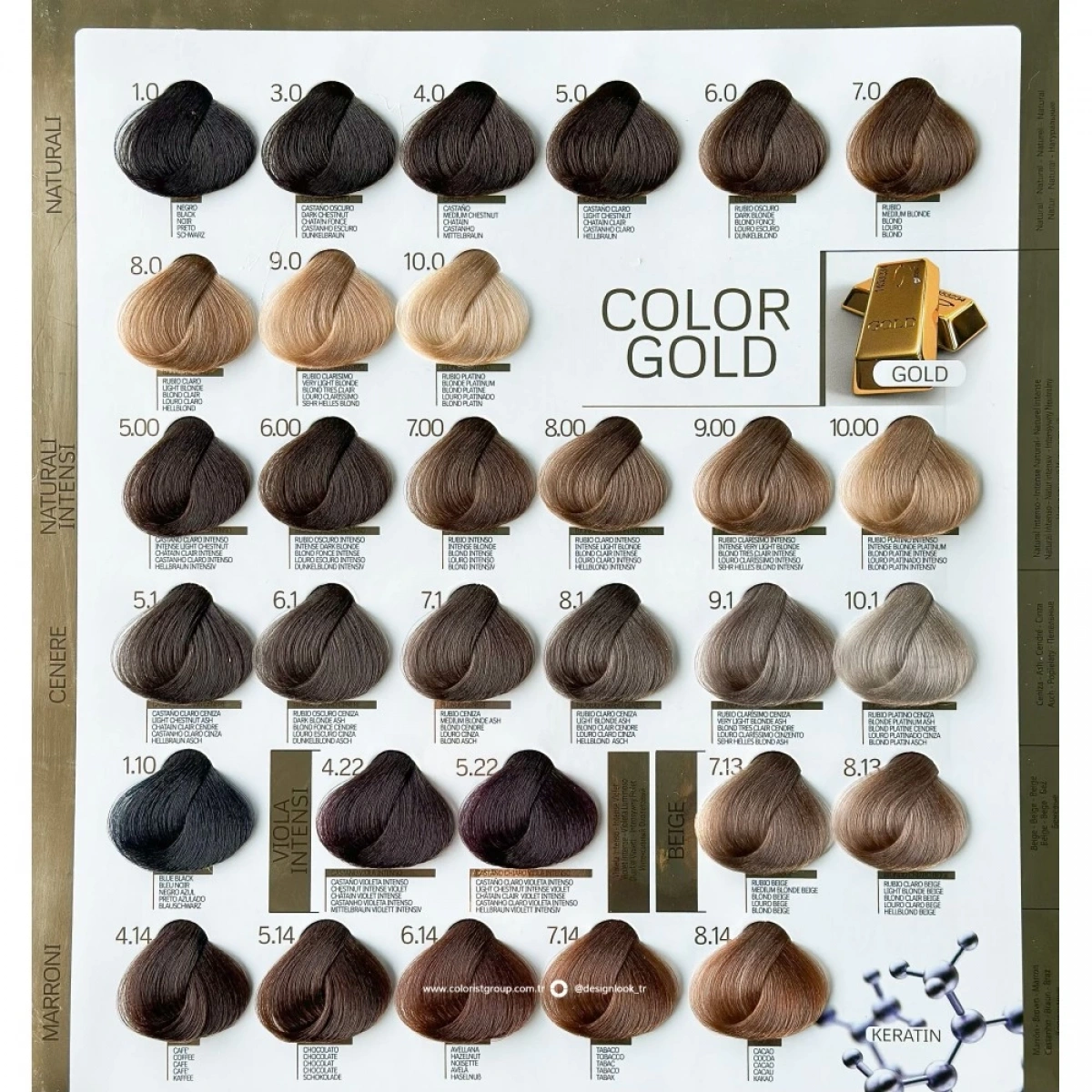 Desing Look Color Gold Coloring Cream Ammonia Free 100 ml