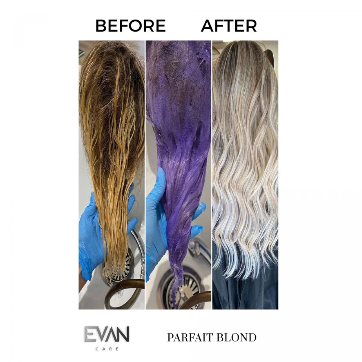 EVAN Care Pure Care Blonde Platin Sarı Saçlar için Mor Şampuan 100 ml