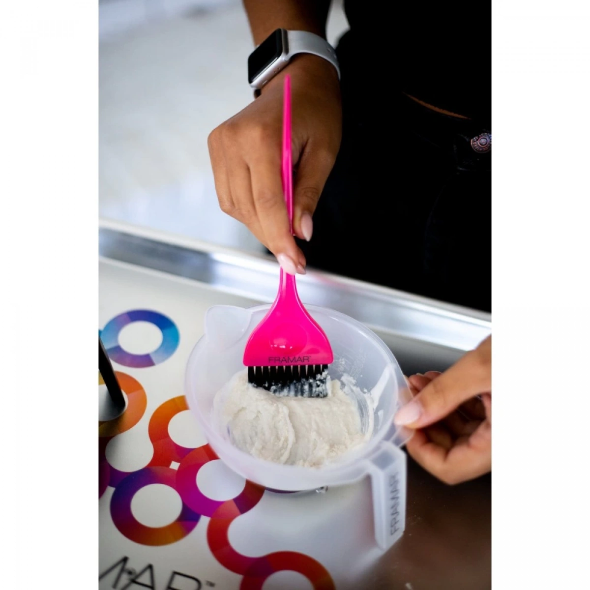 Framar Color Bowls Sıyırıcılı 2li Boya Kasesi Siyah - Şeffaf