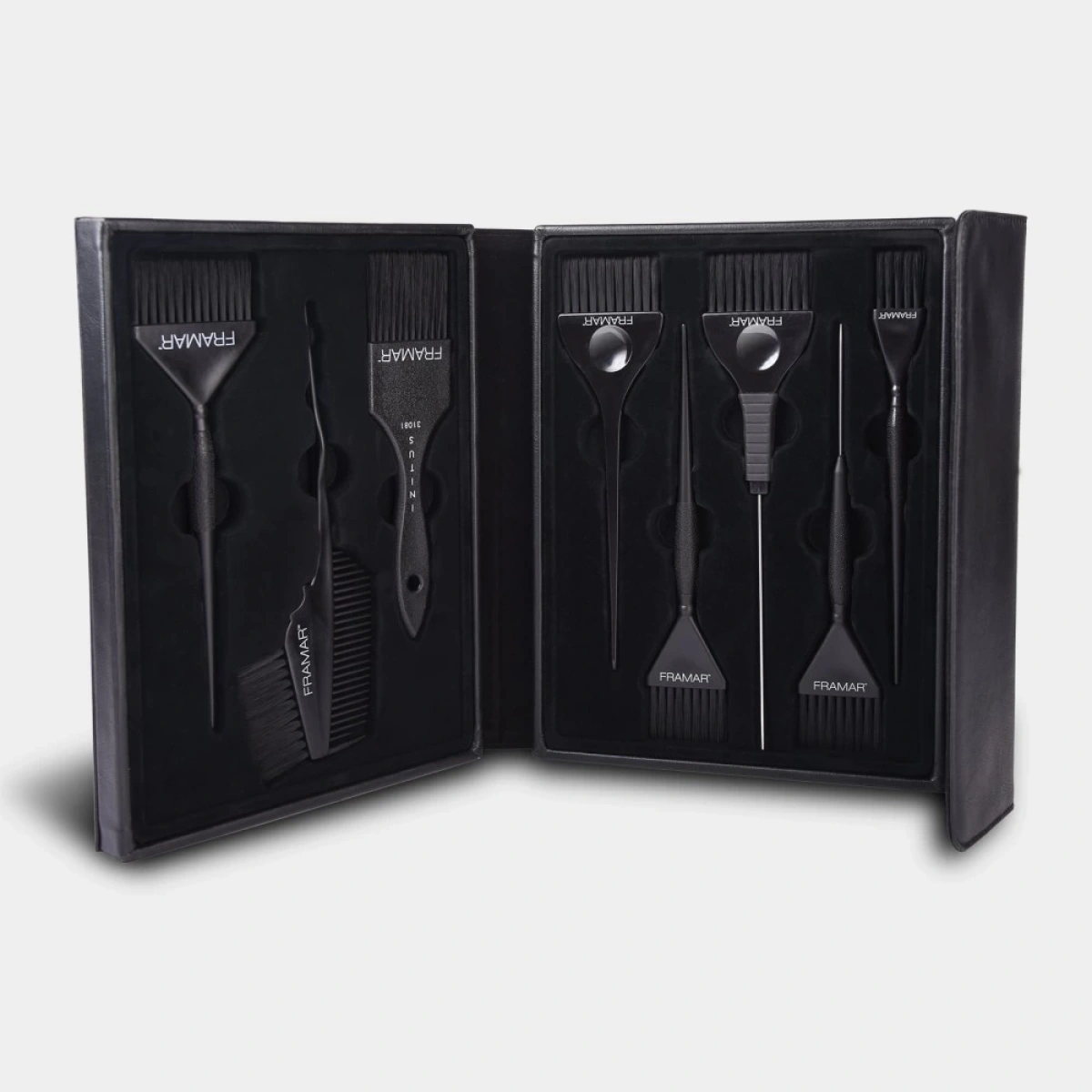 FRAMAR Jet Set Color Brush Set Black (8 pieces)