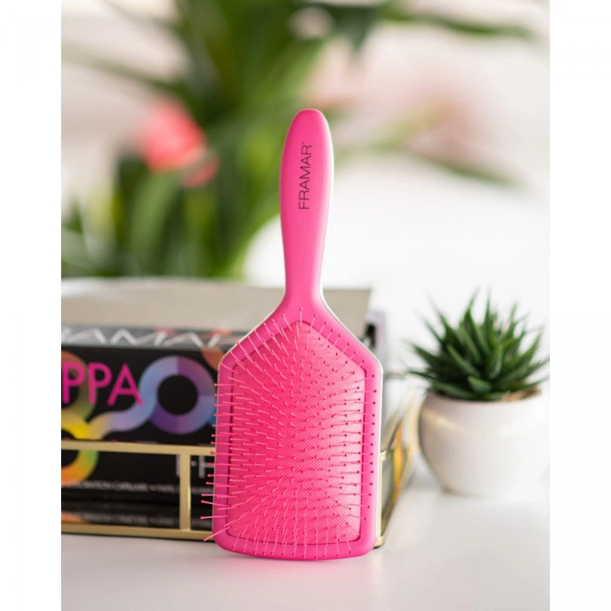 Framar Paddle Geniş Yüzey Saç Açıcı Tarak Pembe