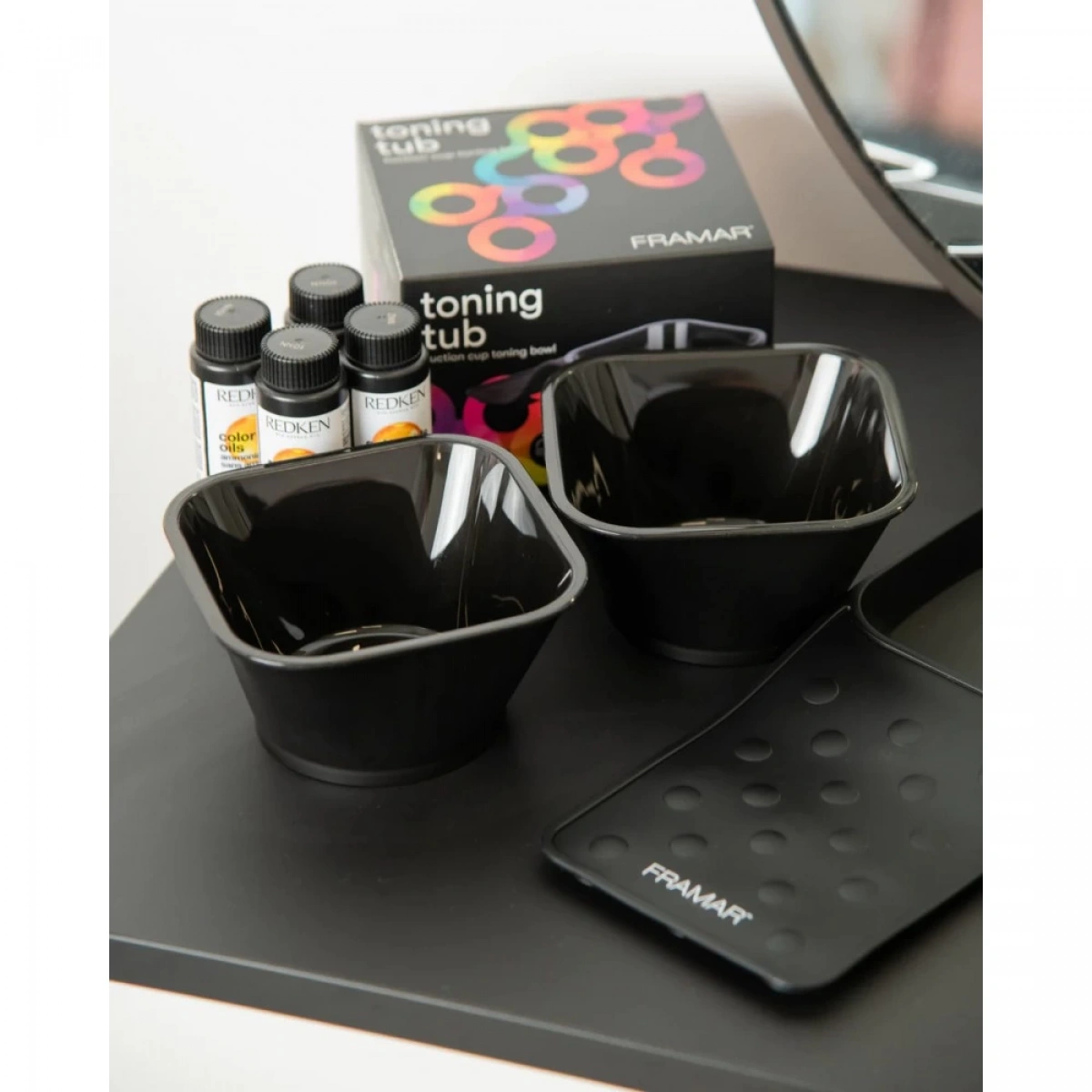 Framar Toning Tub Set includes 1 sleeve & 2 color bowls
