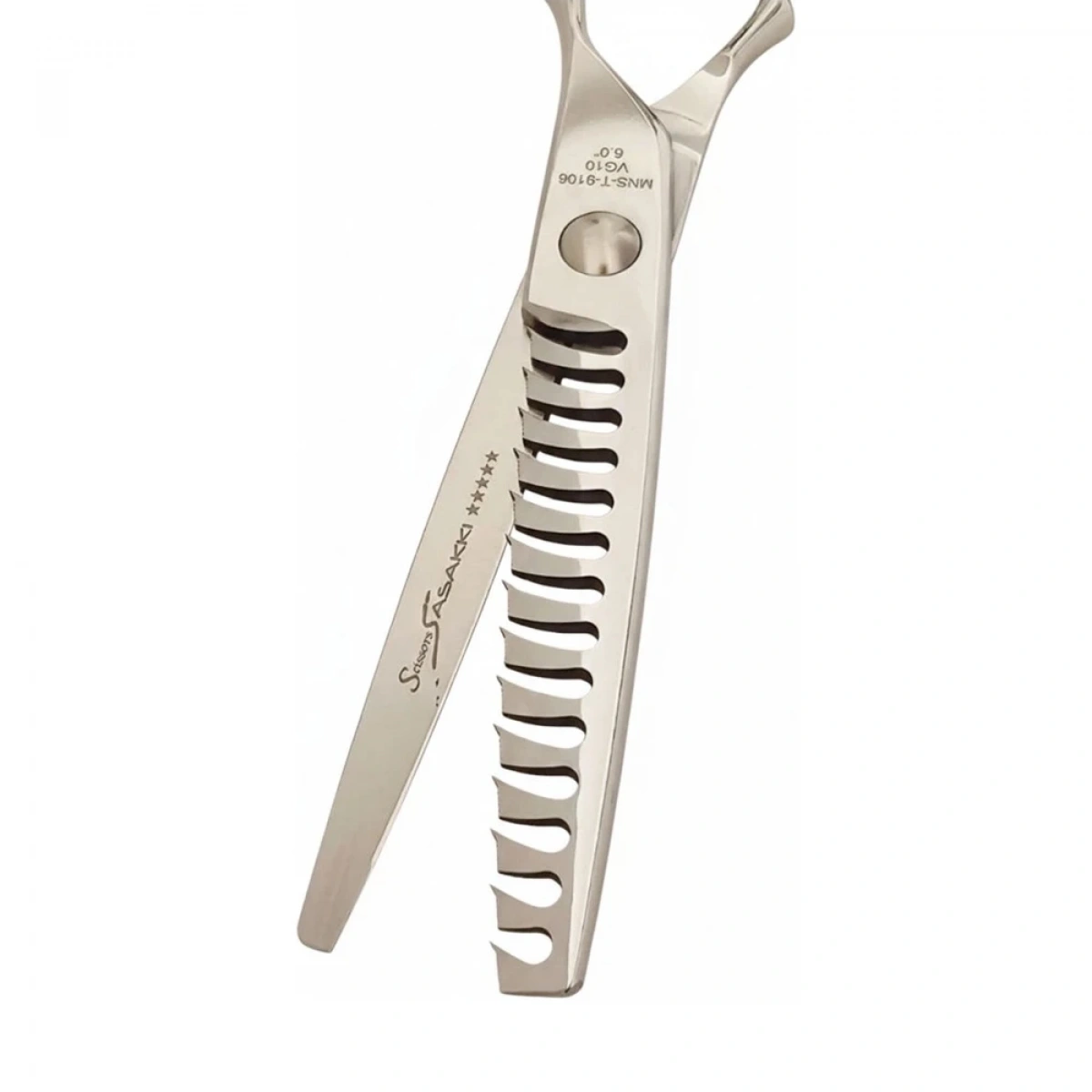 SASAKKI - MNS-T-8106 6.0 Size | Professional Thinning Hair Scissors - Thick Teeth from Above