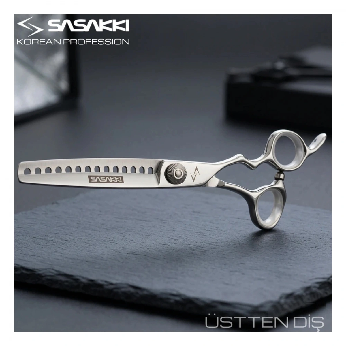 SASAKKI - MNS-T-8106 6.0 Size | Professional Thinning Hair Scissors - Thick Teeth from Above