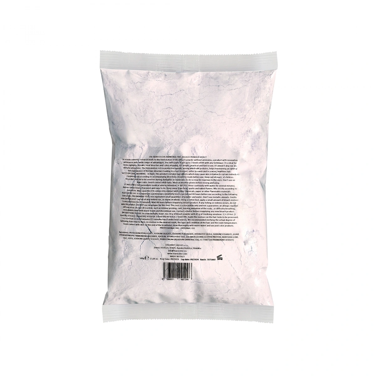 TiareColor Saschet Violet White Безаммиачный обесцвечивающий порошок антижелтый 500 gr