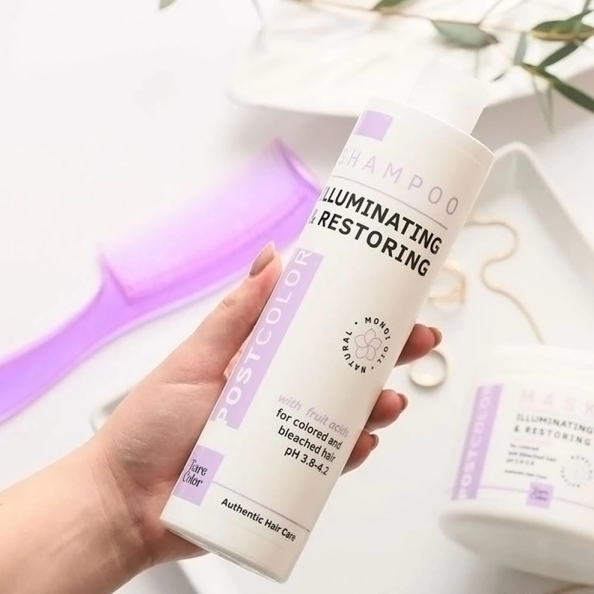 TiareColor Post Color Nachbehandlungsfarbe Illuminierendes und Schützendes Shampoo 500 ml