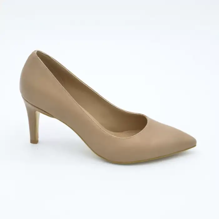 170 BNO Klasik Bayan Ayakkabı Vizon Stiletto