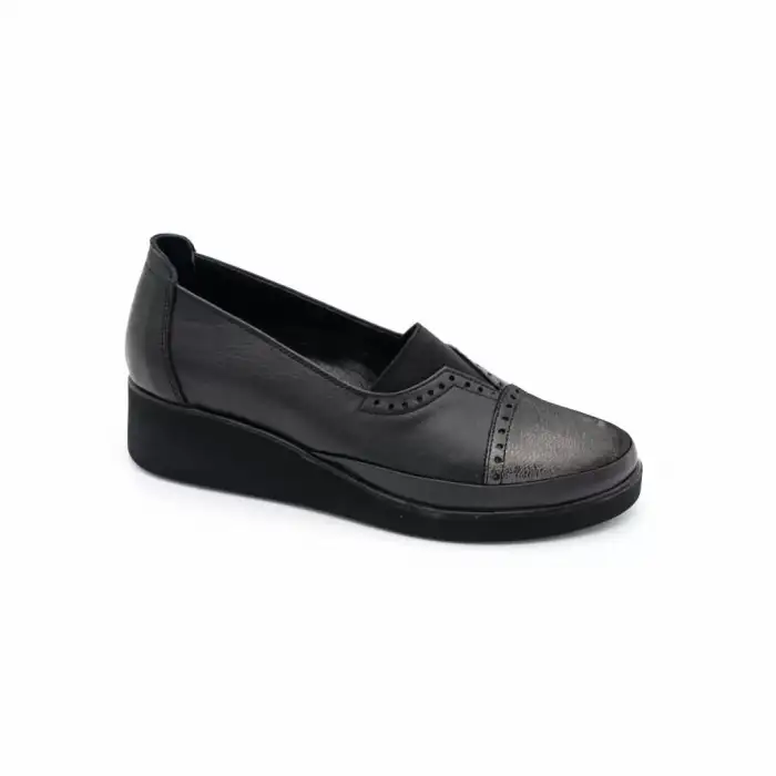 99 GLA Hakiki Deri Günlük Bayan Ayakkabı Siyah