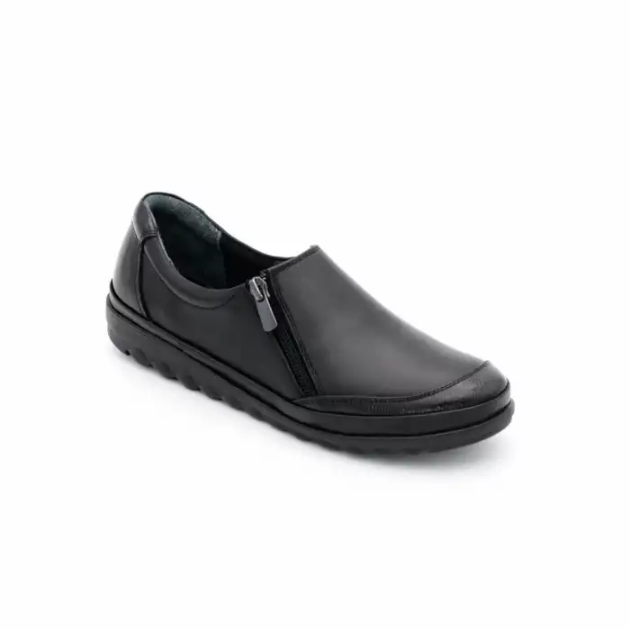 632 Ola Hakiki Deri Bayan Ayakkabı Siyah