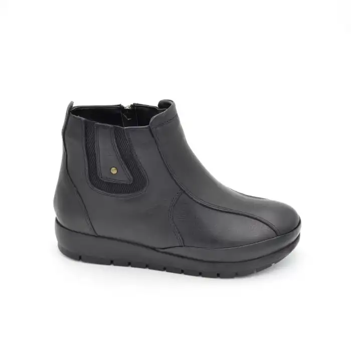 302 PTK Hakiki Deri Comford Bayan Bot Siyah