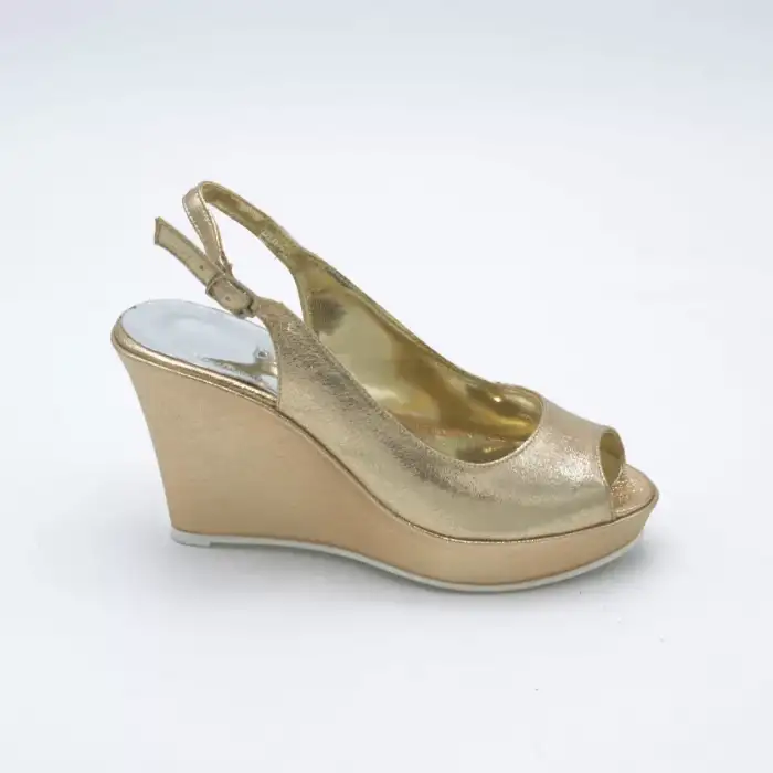 173 Dolgu Topuk Abiye Bayan Ayakkabı Dore