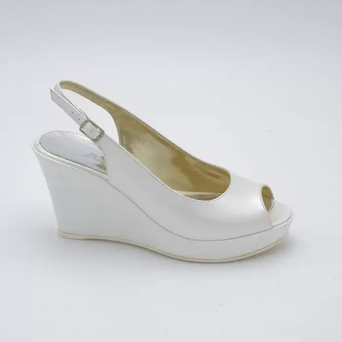 173 Dolgu Topuk Abiye Bayan Ayakkabı Sedef