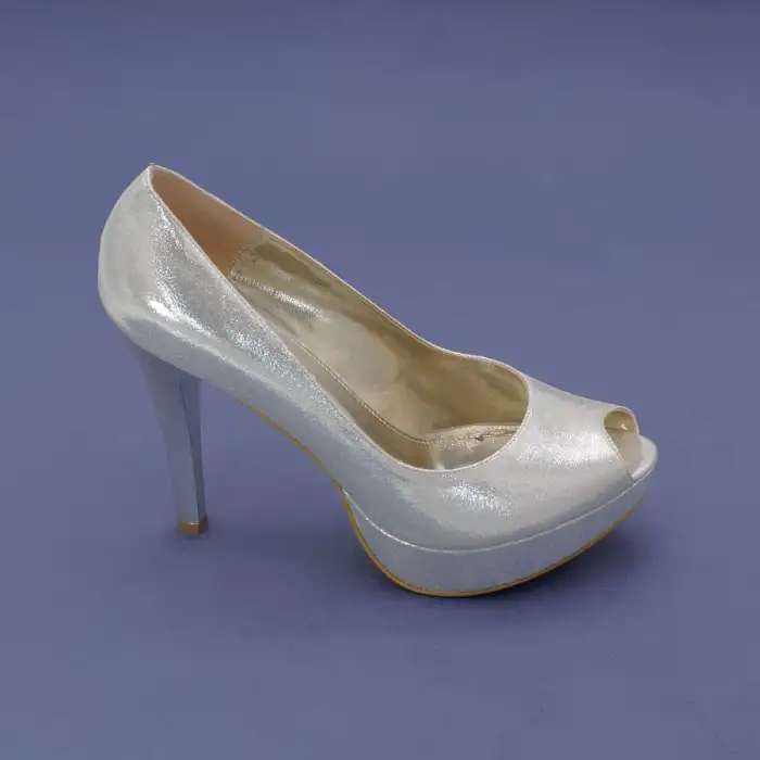 947 Abiye Bayan Ayakkabı Gümüş