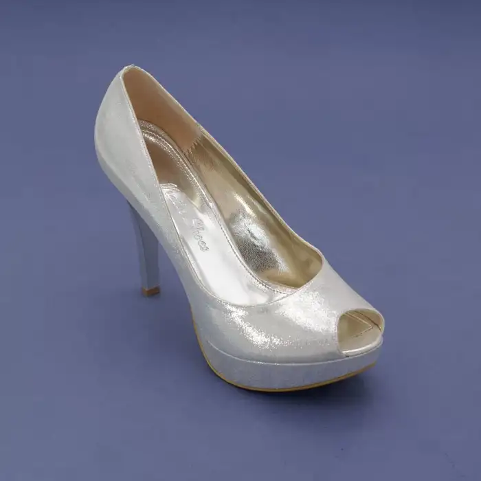 947 Abiye Bayan Ayakkabı Gümüş