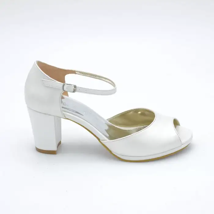 4572 Abiye Bayan Ayakkabı Sedef 7 cm