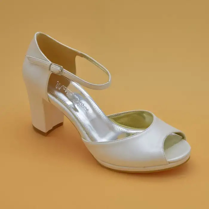 4572 Abiye Bayan Ayakkabı Sedef 7 cm