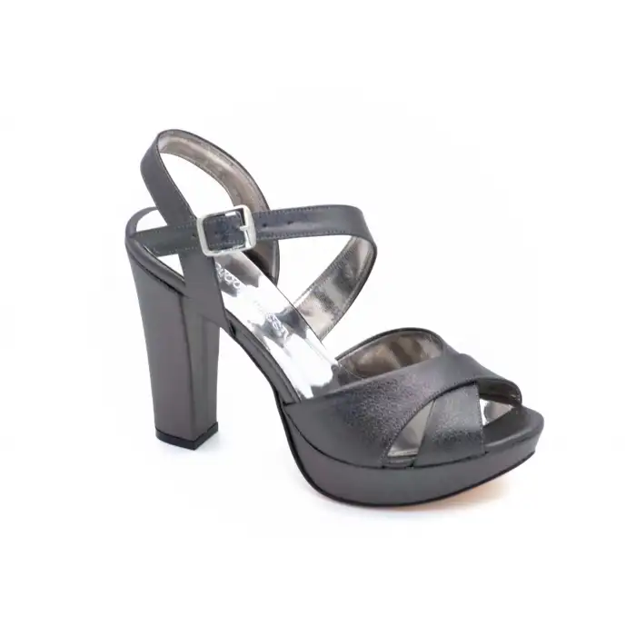 4964 Abiye Bayan Ayakkabı Platin 11,5 cm