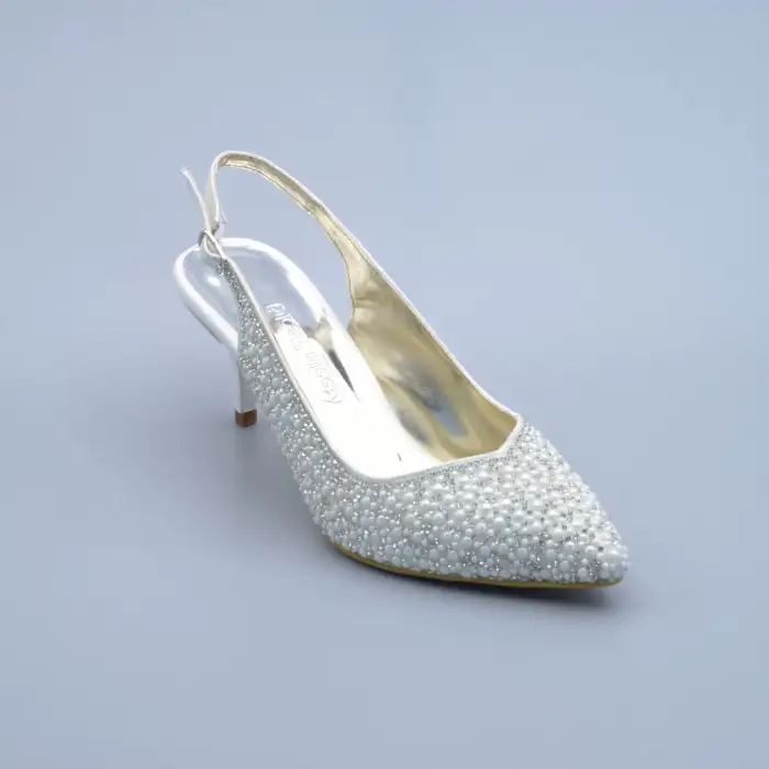 5333 Abiye Bayan Ayakkabı Sedef inci 7 cm