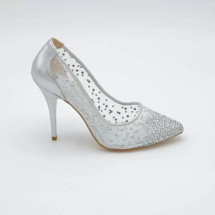 5345 Cindirella Bayan Ayakkabı Sedef 10 cm