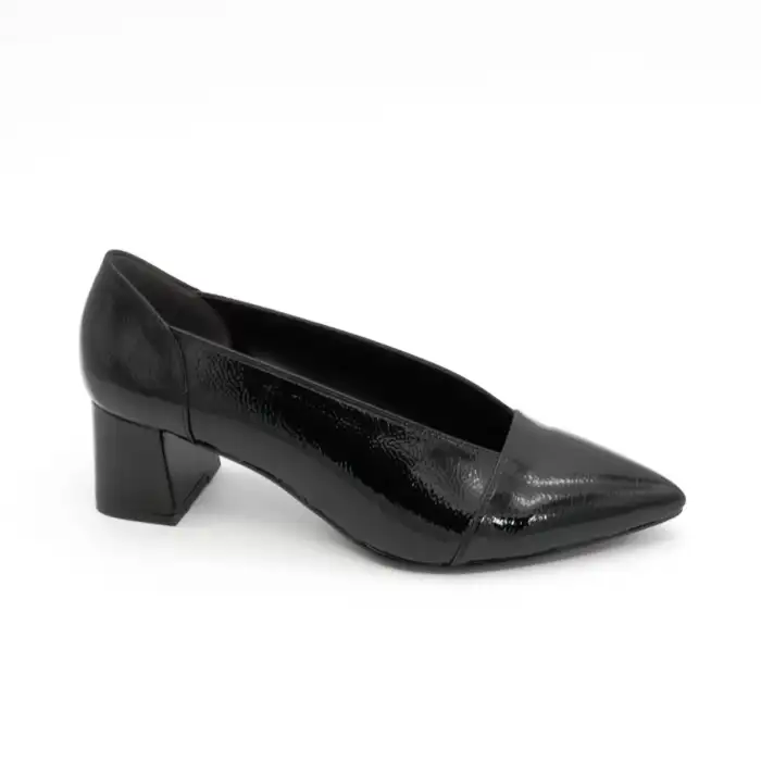 236 Klasik Bayan Ayakkabı Siyah Rugan 5 cm Stiletto