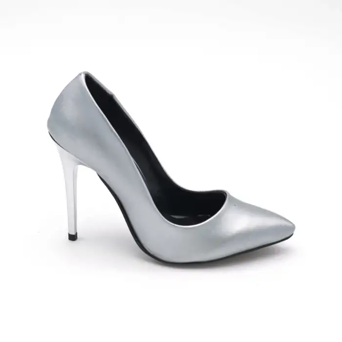 191016 Klasik Bayan Ayakkabı Stiletto Gümüş
