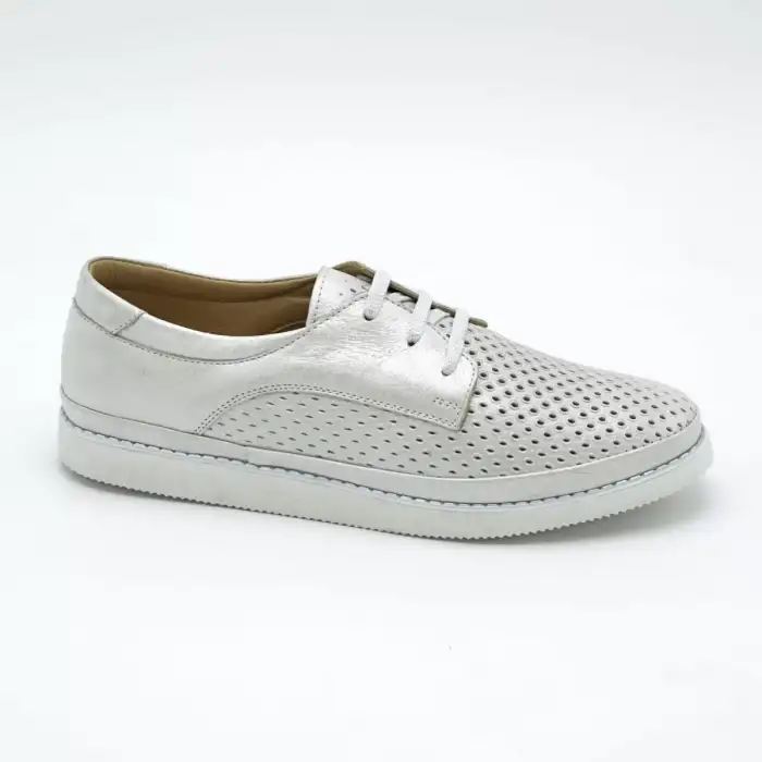 5000 Hakiki Deri Bayan Ayakkabı Sedef Yaldız