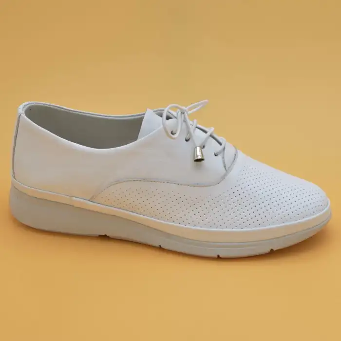 45013 GLA Hakiki Deri Günlük Bayan Ayakkabı Beyaz