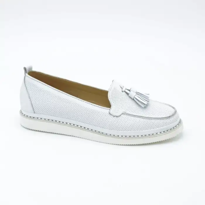 5004 MDR Hakiki Deri Günlük Bayan Ayakkabı Beyaz