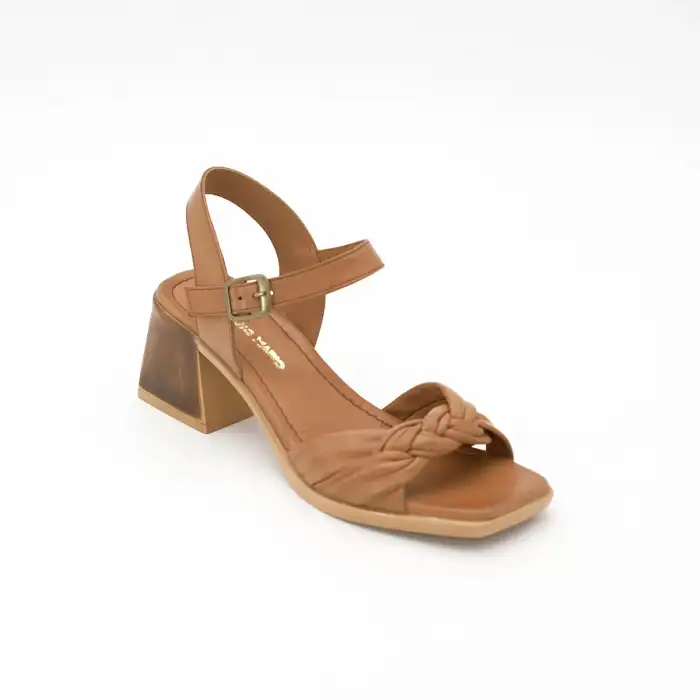 19001 PKR Hakiki Deri Bayan Sandalet Taba