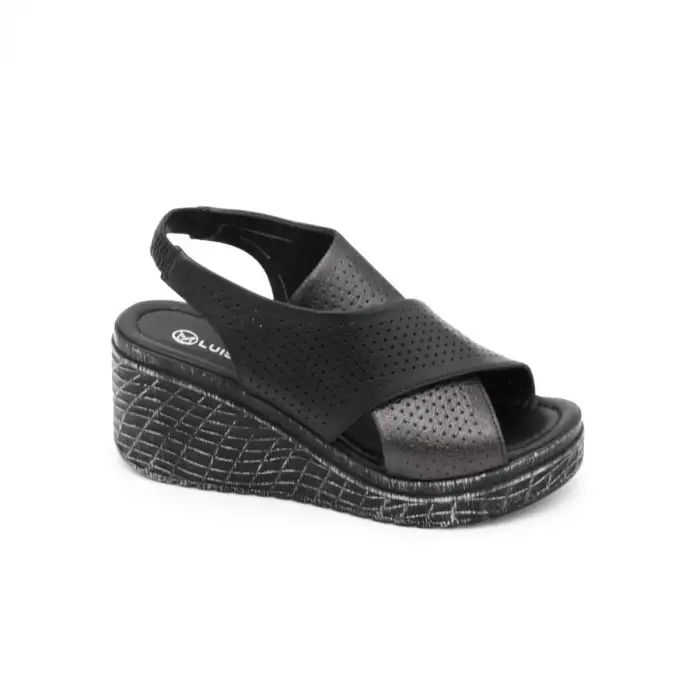 18000 PKR Hakiki Deri Bayan Sandalet Siyah