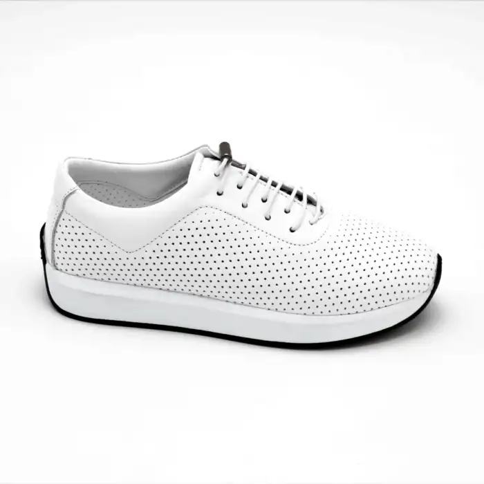 SP100 PKR Hakiki Deri Günlük Bayan Ayakkabı Beyaz