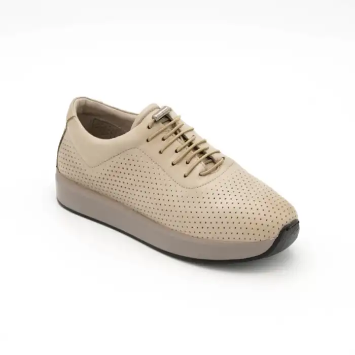 SP100 PKR Hakiki Deri Günlük Bayan Ayakkabı Nude